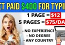 Make money online using Typing Job application upto 75 dollar per day.